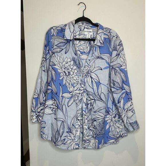 Halston Ladies Linen Blouse - Picture 1 of 3